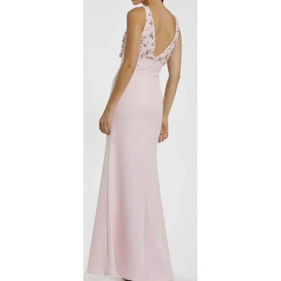 Mac Duggal Pearl Rhinestone Embellished Formal Maxi Dress Gown Sz 6 NWT - Picture 3 of 8